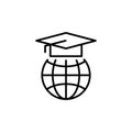 Global education icon Royalty Free Stock Photo