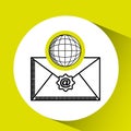 Global email concept world message