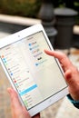 Global email services on digital tablet