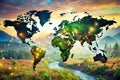 Global Environmental Sustainability Interactive World Ecology Map Visualizing Key Ecological Indicators