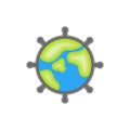 Global epidemic icon,Vector and Illustration
