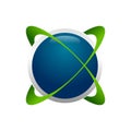 Global Expansion Circular 3D Symbol Logo Design