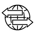 Global export icon, outline style