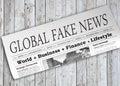 Global Fake News Newspaper Royalty Free Stock Photo