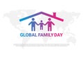 Global family day background celebrated on January 1st