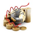 Global finance chart Royalty Free Stock Photo