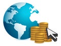 Global finance concept illustration design Royalty Free Stock Photo