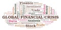 Global Financial Crisis word cloud. Royalty Free Stock Photo