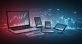 Global Financial Data Analysis Across Digital Devices Royalty Free Stock Photo