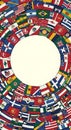 Global Flags Circle with Copy Space Royalty Free Stock Photo
