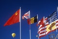 Global flags flying at the Albuquerque, NM Balloon Fiesta