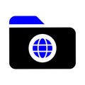 Global Folder Icon Royalty Free Stock Photo