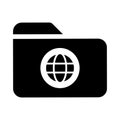 Global Folder Icon Royalty Free Stock Photo