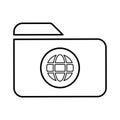 Global Folder Icon Royalty Free Stock Photo