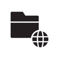 Global Folder Icon - Internet Folder Icon Royalty Free Stock Photo