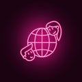 global friendship icon. Elements of Friendship in neon style icons. Simple icon for websites, web design, mobile app, info
