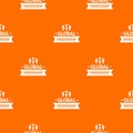 Global friendship pattern vector orange