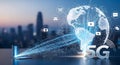 Global 5G Network and Digital Connectivity Concept Royalty Free Stock Photo