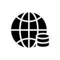Global glyph flat  icon Royalty Free Stock Photo