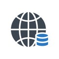 Global glyph flat icon Royalty Free Stock Photo
