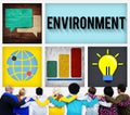 Global Green Business Environmental Conservation Concept Royalty Free Stock Photo