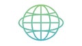 Global Grid Sphere Vector Icon for Worldwide Connect, vector design Generative AI Royalty Free Stock Photo