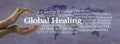Global Healing Word Cloud Map Campaign Banner
