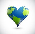 Global heart illustration design