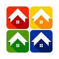 Global Housing Rounded Square Icons