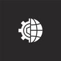 global icon. Filled global icon for website design and mobile, app development. global icon from filled manufacturing collection