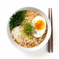 Global Influences: Delicious Ramen Bowl With Noodles And Eggs