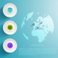 Global Infographic Template Royalty Free Stock Photo