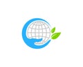 Global International Care Icon Logo Design Element