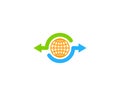 Global International Share Icon Logo Design Element Royalty Free Stock Photo