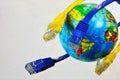Global Internet connection, world wide web, computer computing. Global computer information network - brings together networks of Royalty Free Stock Photo