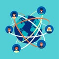 Global internet social network people team concept Royalty Free Stock Photo