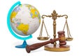 Global Justice And International Law concept, 3D rendering Royalty Free Stock Photo