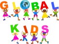 Global kids Royalty Free Stock Photo