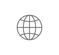 Global International Symbol Vector Line Icon Royalty Free Stock Photo