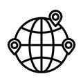 Global Line Style vector icon which can easily modify or edit Royalty Free Stock Photo