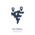 global localization icon in trendy design style. global localization icon isolated on white background. global localization vector