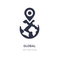 global localization icon on white background. Simple element illustration from Networking concept