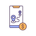 Global location Glyph Vector Icon that can easily edit or modify