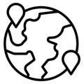 Global location Isolated Vector icon which can easily modify or edit