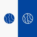 Global, Location, Map, World, Geography Line and Glyph Solid icon Blue banner Line and Glyph Solid icon Blue banner