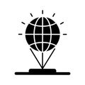 Global locations Flat inside vector icon which can easily modify or edit