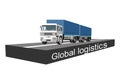 Global logistic concept vector illustration,