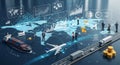 Global Logistics and Data Analysis Network Royalty Free Stock Photo