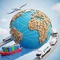 Global Logistics and Delivery Network Royalty Free Stock Photo
