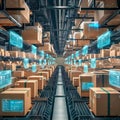 Global Logistics Software Dashboard - Management Interface, Tracking Maps, Data Visualizations for Supply Chain Optimization.